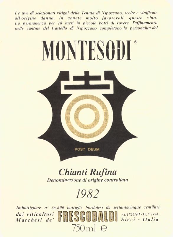 Chianti rufina_FrescobaldiMontesodi 1982.jpg